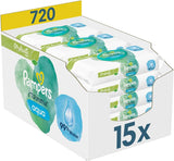 2320 Plus 2017 navuldoos (6-pack) en Pampers Harmony Aqua babydoekjesdoos, 720 doekjes (15 x 48), zachte huidbescherming met 99% water