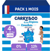 - Luiers maat 4+ (9-20 kg) - gezond en zeer absorberend - 12 uur lekvrij - geen ongewenste stoffen - gemaakt in Frankrijk - betaalbare prijs - 126 wegwerpluiers