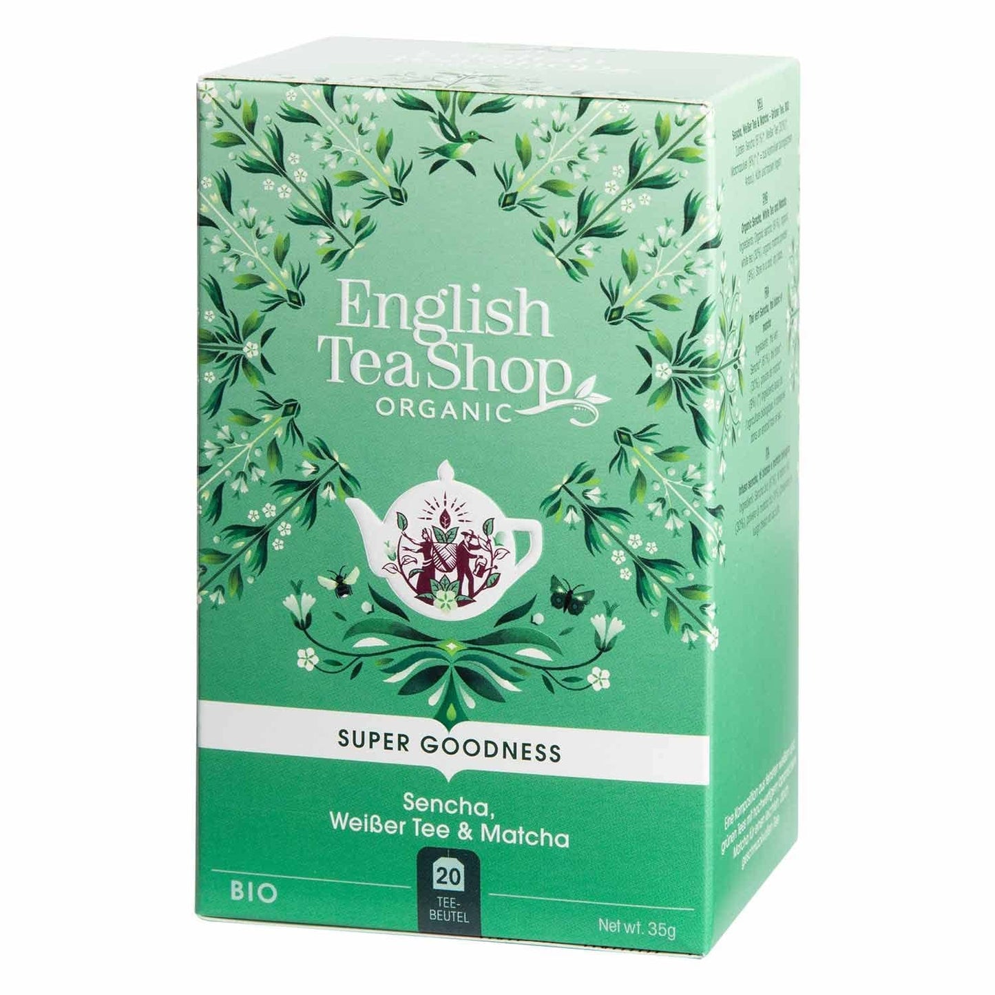 ETS - Sencha, witte thee en Matcha, BIO, 20 theezakjes #