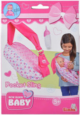 Simba 105560002 verstelbare draagdoek voor pasgeborenen met tas en fles voor poppen van 38-43 cm vanaf 3 jaar