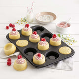 Zenker Cup-Cake-Backblech 12Er Set – Premium Antihaftbeschichtung, Für Perfekte Cupcakes, 385X265X30Mm, Hitzebeständig Bis 230°C Vormen en bakplaten Naty Shop