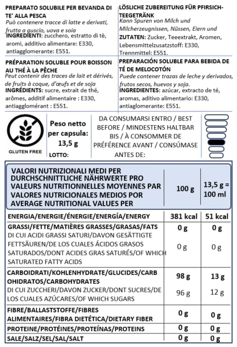 Caffè Vulcanus - 60 capsules theemengsel, smaak: Engelse thee, perzikthee, citroenthee en bessenthee - capsules compatibel met Nescafe Dolce Gusto