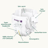 Bambo Nature Babyluiers, maat 1 (2-4 kg), maanddoos van 132 stuks | Premium luiers met verbeterde lekbescherming | Ultiem comfort en vrijheid voor pasgeborenen | Dermatologisch geteste luiers