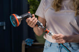Gardena 39042-M metalen snelkoppelingsstartset voor tuinslangen, snelkoppelingen en accessoires in enkele seconden, 4-delig inclusief lekvrije adapters voor stekker en stopcontact