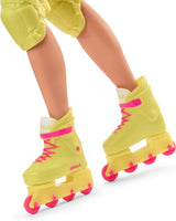 Verzamelbare Barbie Ken-pop uit de film met schaatsoutfit in retrostijl en inlineskates, JBJ51, [Meerkleurig]