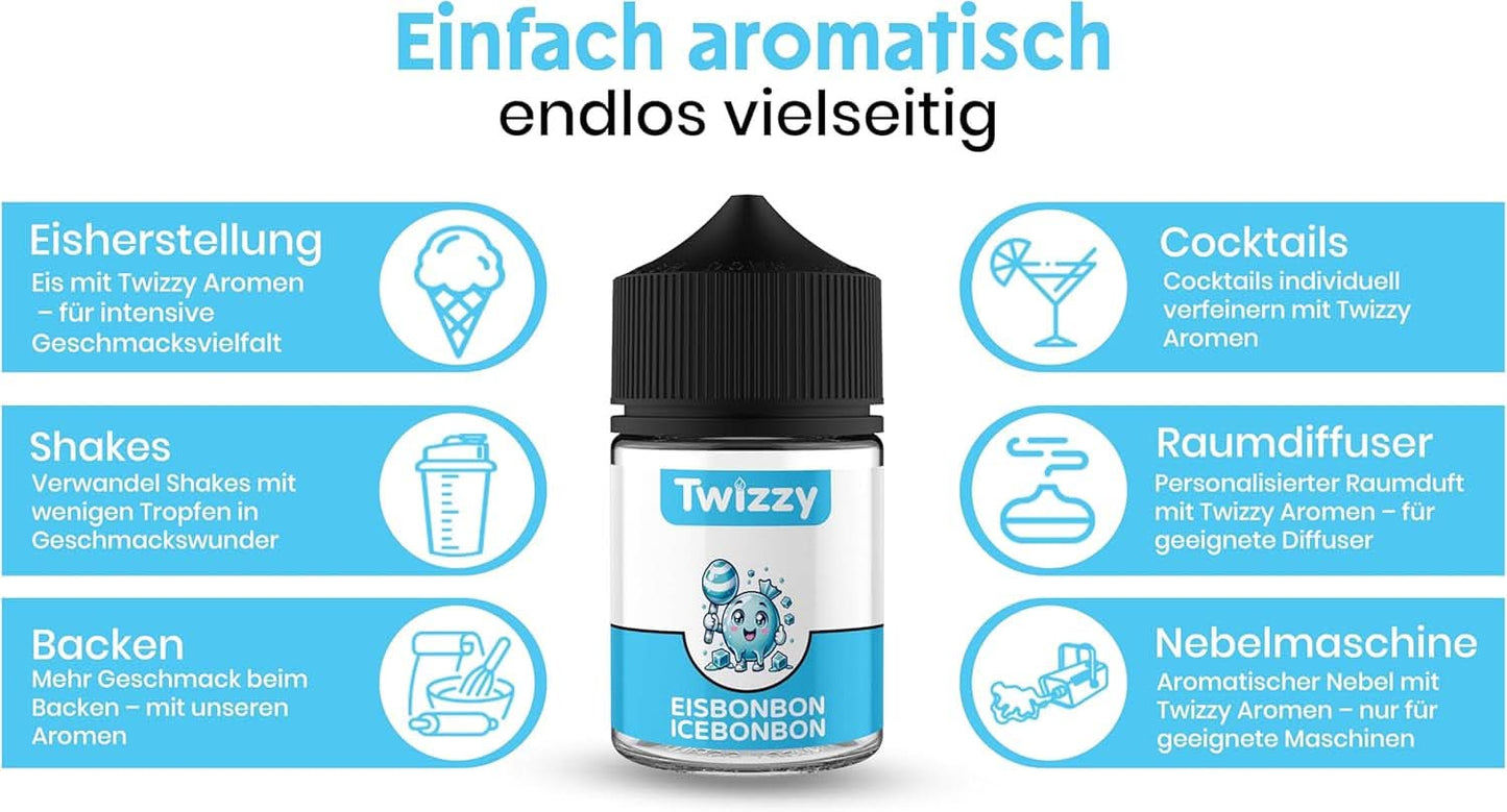 Twizzy Geconcentreerd IJssnoeparoma, 60 ml Aroma's Naty Shop