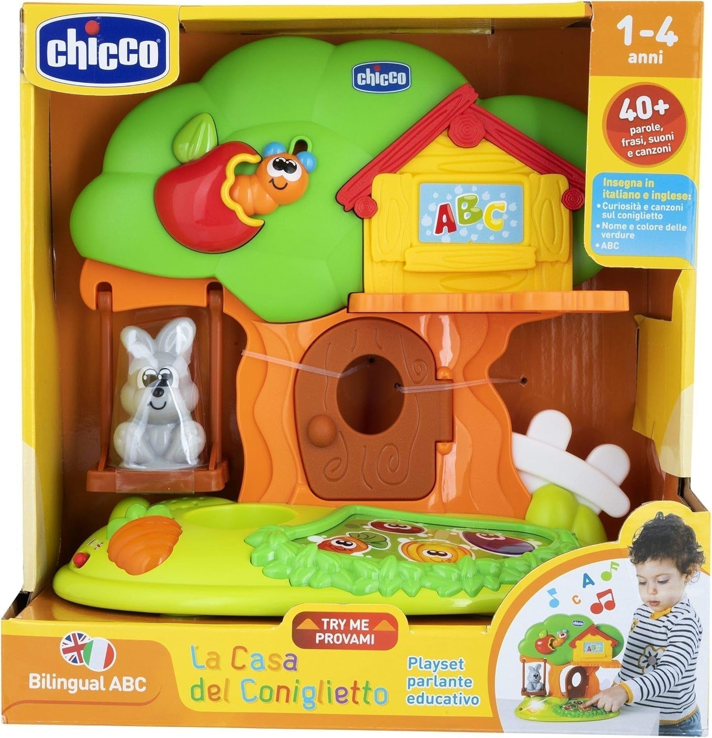 Chicco - Bunny House, elektronisch speelgoed, speelset, leeftijd 1-4 jaar Babyspeelgoed Naty Shop