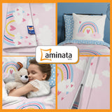 Aminata Kids beddengoed voor kinderen, regenboog, omkeerbaar Beddengoed - kinderen Naty Shop