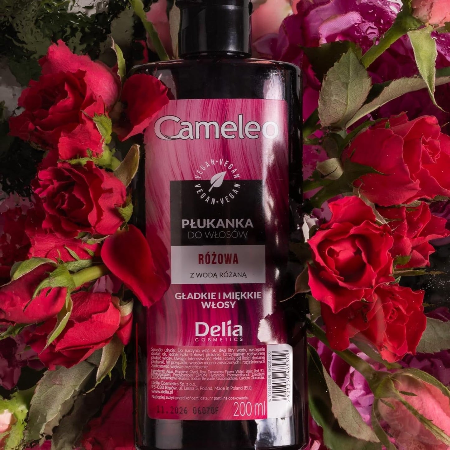Cameleo - Roze Water Roze Haar Tonic Geen gele tint Semi-permanente haarkleuring - Voor blond en grijs haar - Kleur en verzorging - Vrij van parabenen | 200 ml Naty Shop haarverf