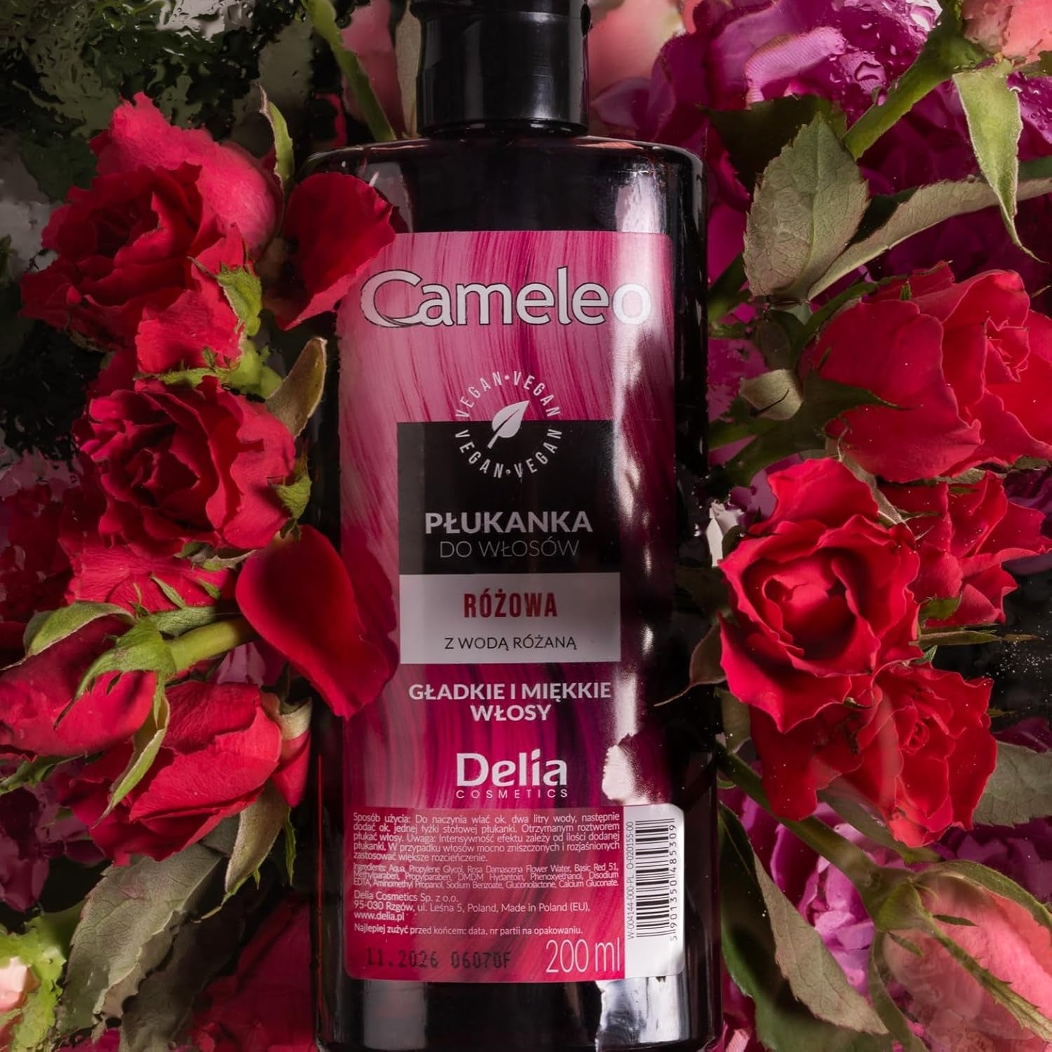 Cameleo - Roze Water Roze Haar Tonic Geen gele tint Semi-permanente haarkleuring - Voor blond en grijs haar - Kleur en verzorging - Vrij van parabenen | 200 ml Naty Shop haarverf