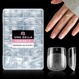 Ballerina Gel Nagel Tips 216 stks 12 Maten Zachte Gel Nagel Tips Volledige Dekking Nagelverlenging Set Semi Matte DIY Thuis Kunst