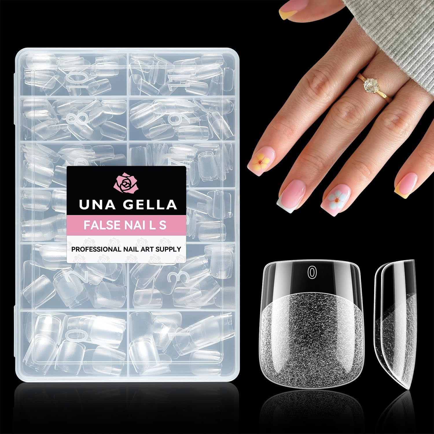 Ballerina Gel Nagel Tips 216 stks 12 Maten Zachte Gel Nagel Tips Volledige Dekking Nagelverlenging Set Semi Matte DIY Thuis Kunst