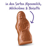 Milka Mini Santas – Alpenmelkmix, melkroom en hazelnoten in feestelijke individuele verpakking – 120g