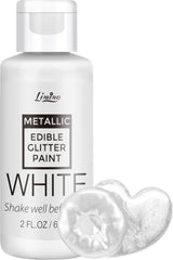 Vloeibare eetbare glitter, 60 ml Naty Shop Wit