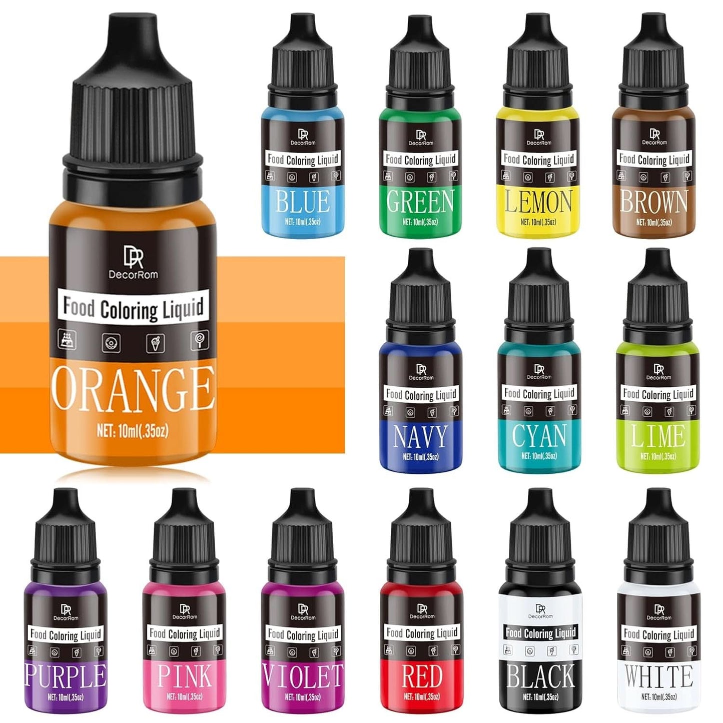 Vloeibare kleurstof, 10 ml Naty Shop 10 ml (set van 14 stuks)