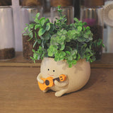 Smiley Gezicht Bloempotten Schattig Hars Hoofd Parelsnoer Bloempot Unieke Gitaar Binnen Buiten Succulente Bloempot Cadeau Idee voor mama
