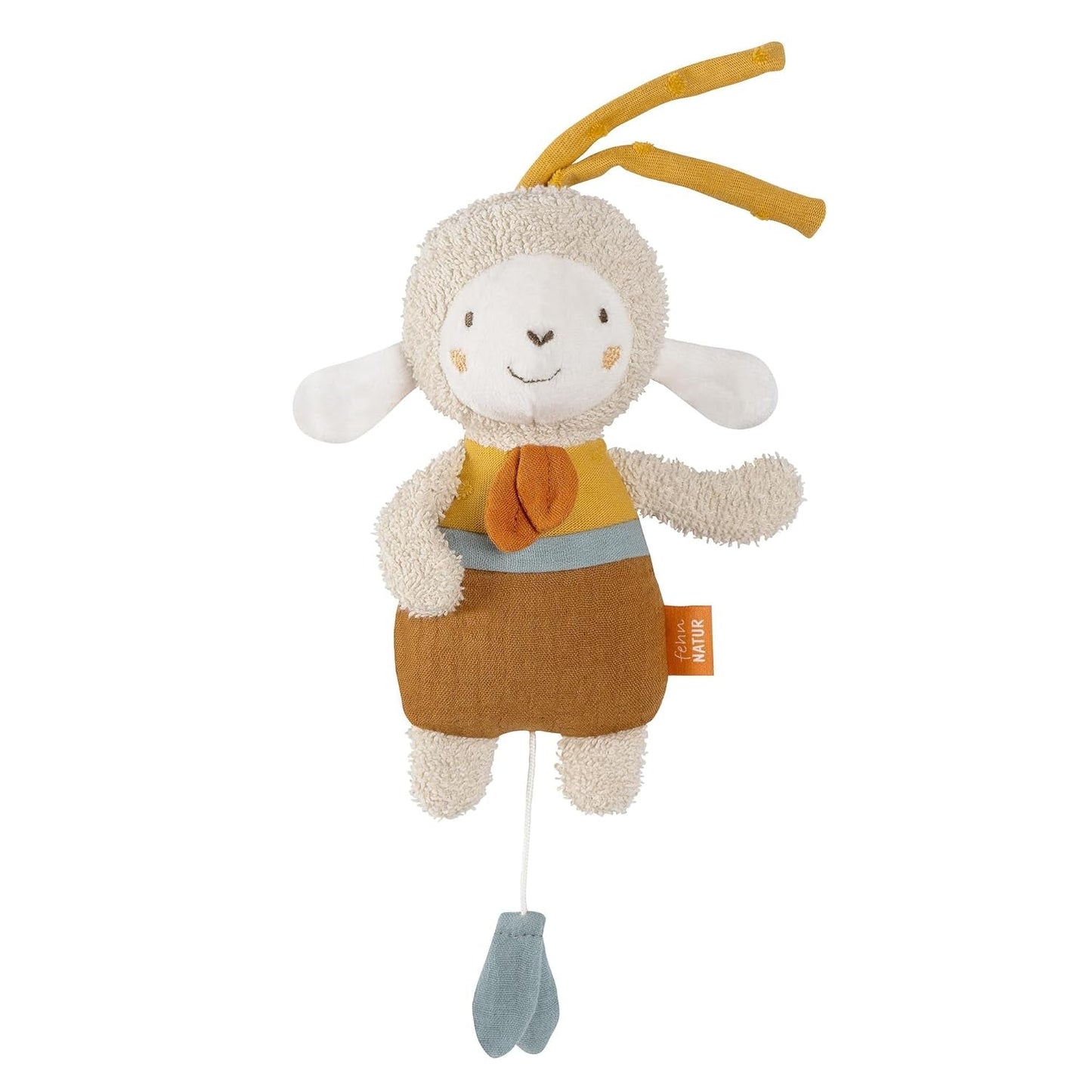 Fehn mini muziekdoosfee - knuffel en slaaphulpje: opwindbare muziekdoos met de zachte melodie "Zwanenmeer" kalmeert in elke situatie - voor baby's en peuters vanaf 0+ maanden Jucarii Bebe Naty Shop Natura ilorir