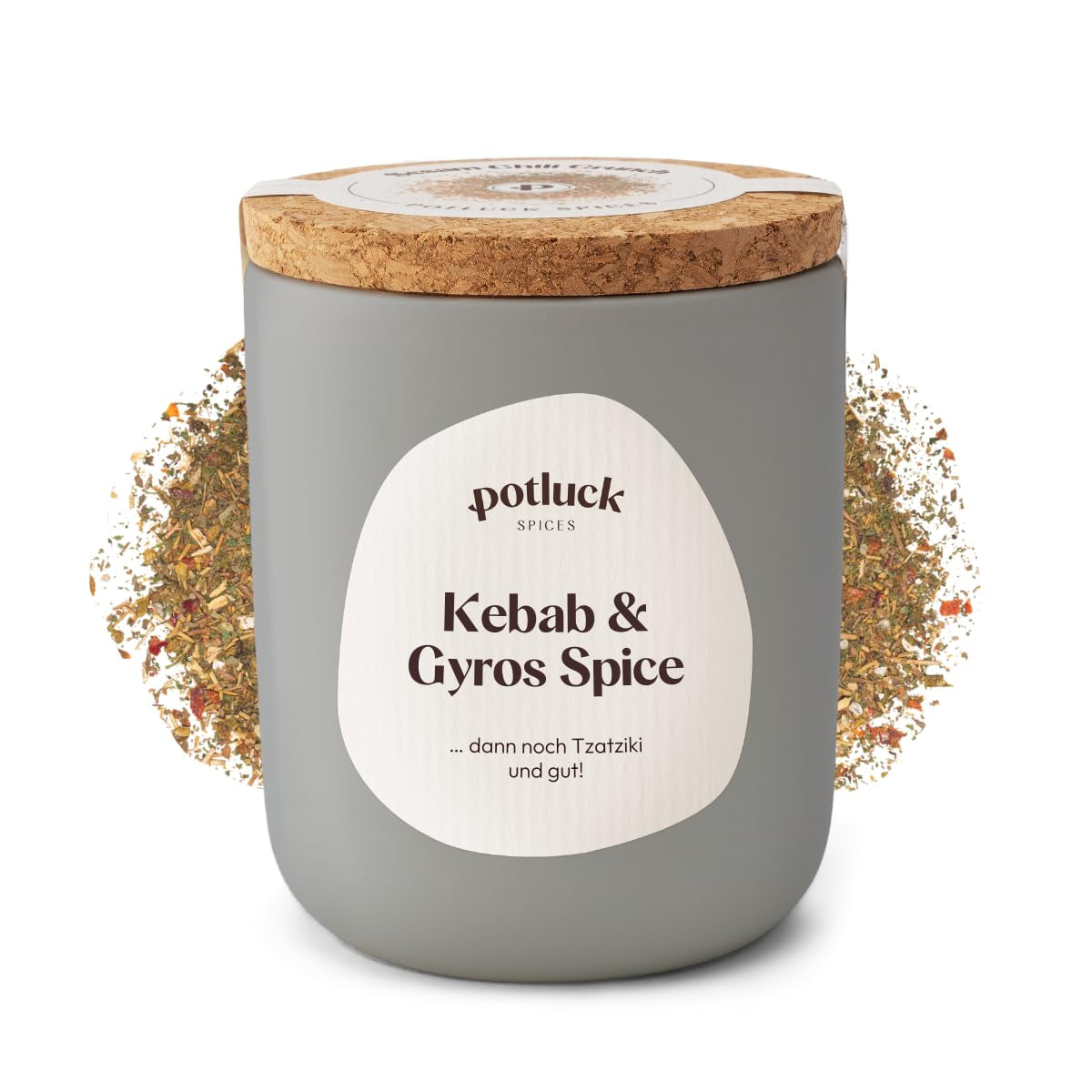 Potluck | Kebab & Gyros Kruiden | Gewürzzubereitung im Keramiktopf | 50g | Veganistisch, glutenvrij en met natuurlijke ingrediënten