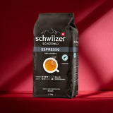 Schwiizer Schüümli Espresso, 100% Arabica koffiebonen, sterk en intens, ideaal voor automatische espressomachines, sterkte 4/5, medium branding, Rainforest Alliance, 1kg