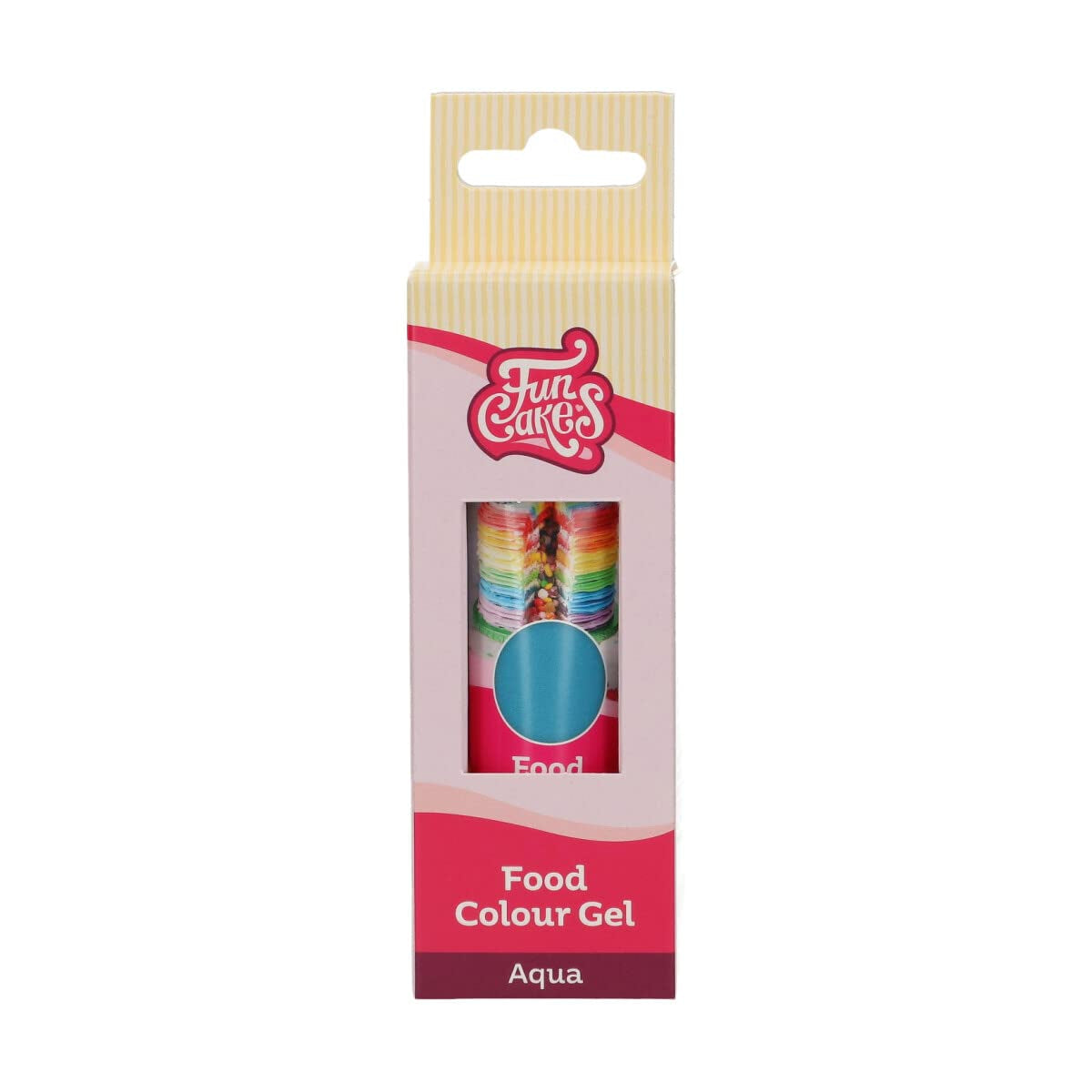 Funcakes Food Colour Gel Aqua: Hooggeconcentreerde kleurstof voor deeg, room, fondant en marsepein. Gemakkelijk doseren. Eén druppel om levendige kleuren te creëren. Halal. 30 gram