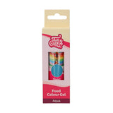 Funcakes Food Colour Gel Aqua: Hooggeconcentreerde kleurstof voor deeg, room, fondant en marsepein. Gemakkelijk doseren. Eén druppel om levendige kleuren te creëren. Halal. 30 gram