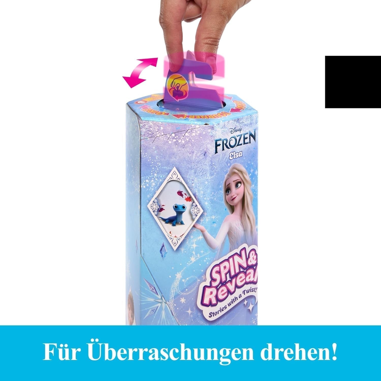 Mattel Disney The Ice Queen Elsa Fashion Doll Set, Spin & Reveal met 11 verrassingen, waaronder 5 accessoires, 5 stickers en een speelscène, geïnspireerd op de Disney-film HTG25 Naty Shop Dolls