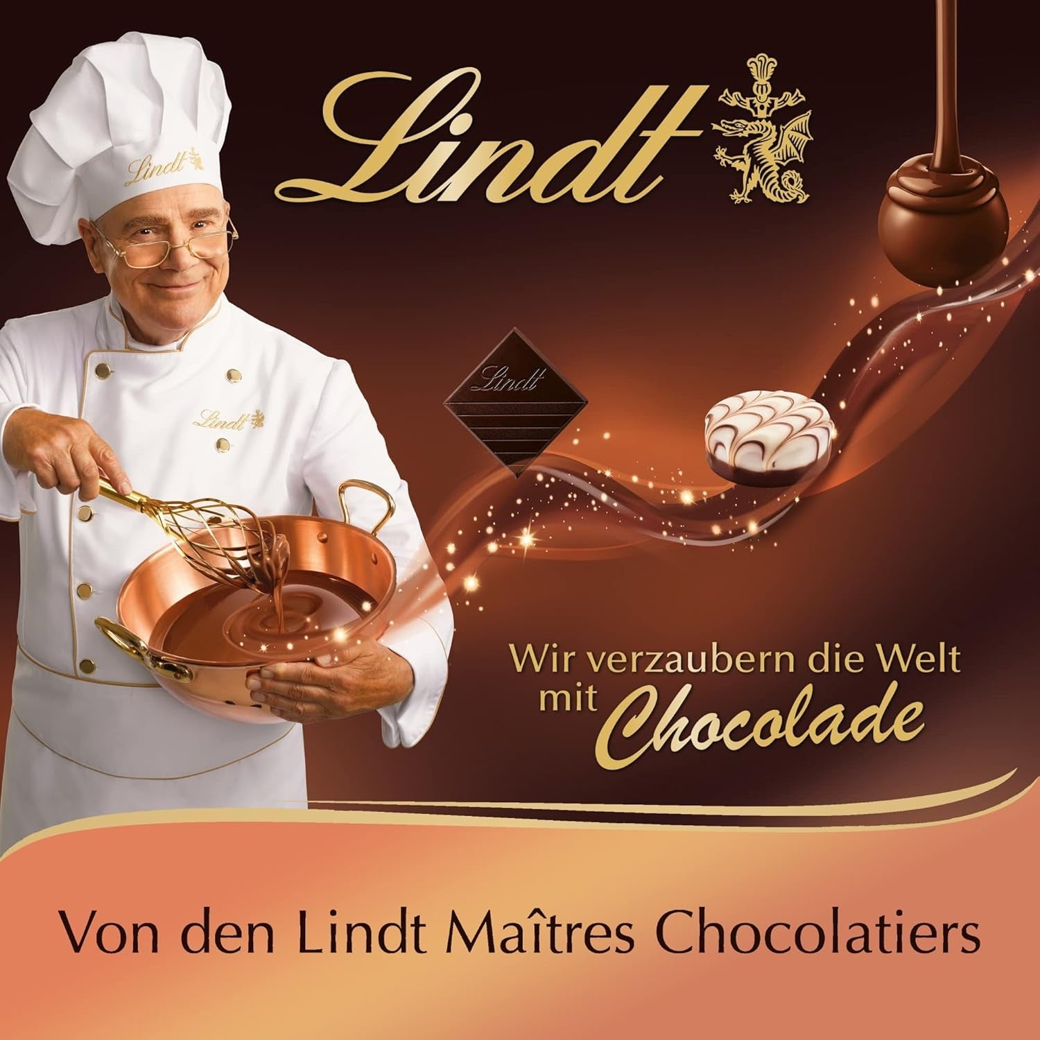 Lindt-chocolade | Creoolse pralinédoos | 100g | 9 pralines in 4 heerlijke assortimenten, gemaakt van 100% fijne cacao, zonder alcohol | Chocolade cadeauset