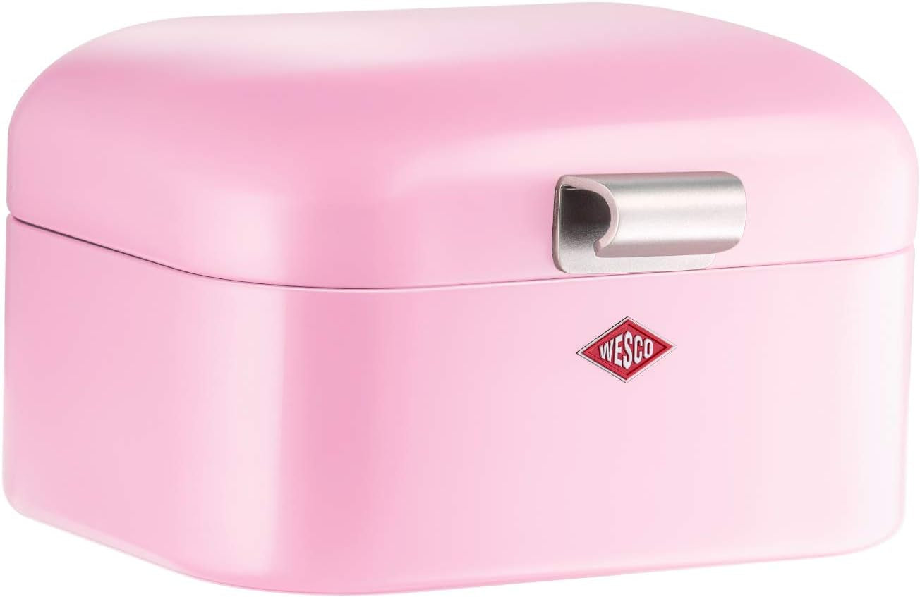 Wesco 235 001 Mini Grandy broodmand 17 x 18 x 12 cm (L/B/H) roze, RVS Voedselbewaardozen Naty Shop Roze