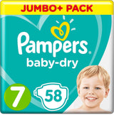 Luiers Pampers 81657566 Baby-Dry broek, wit