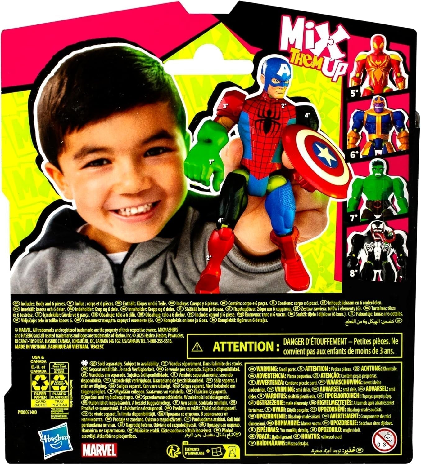 Mixmashers Marvel Captain America Avengers Mix-And-Match actiefiguur en accessoires Actiefiguren Naty Shop
