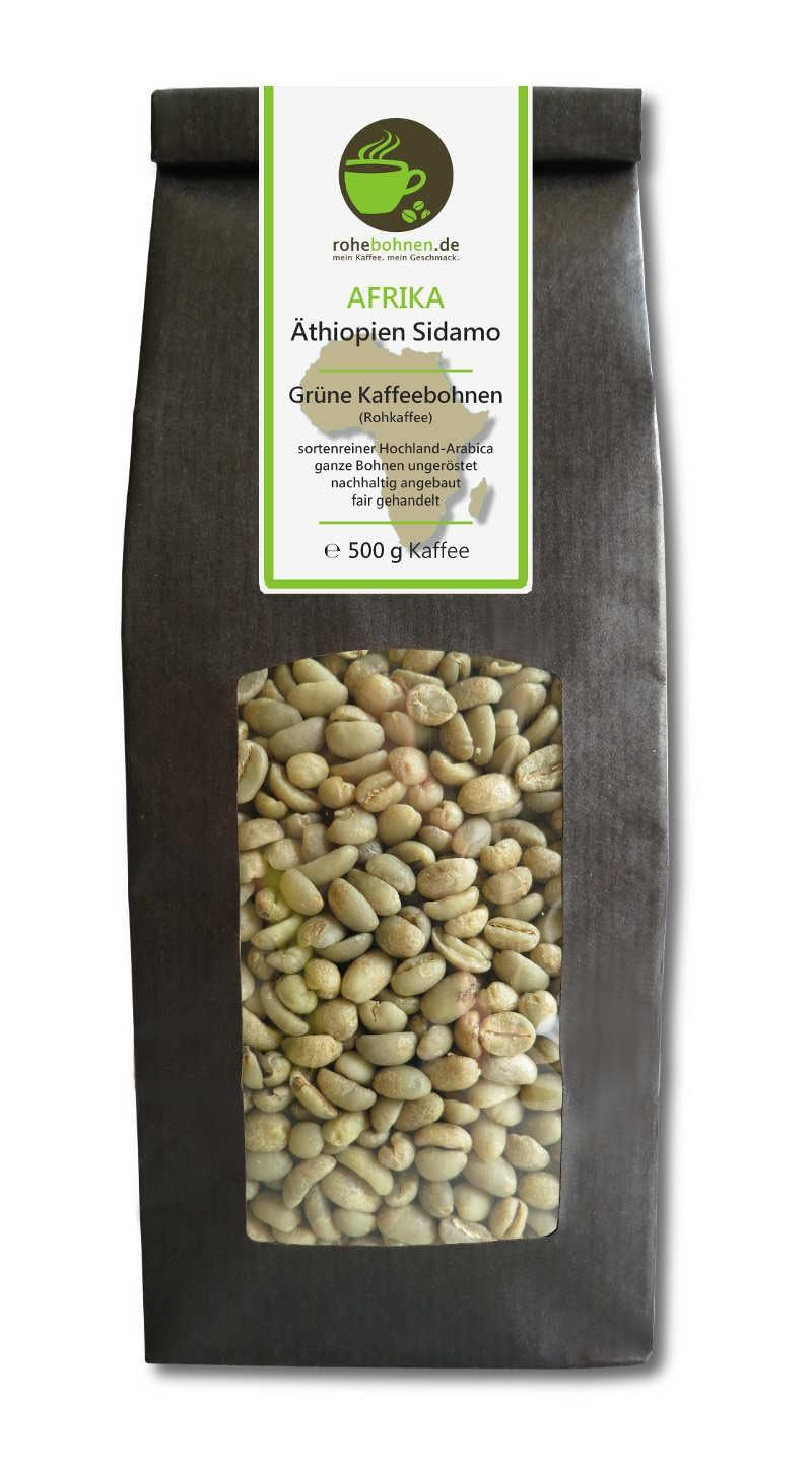 Rauwe koffie - Biologische groene koffie uit Ethiopië, Java, Honduras (verkleind pakket groene koffiebonen 3x500g) - GMP gecertificeerd