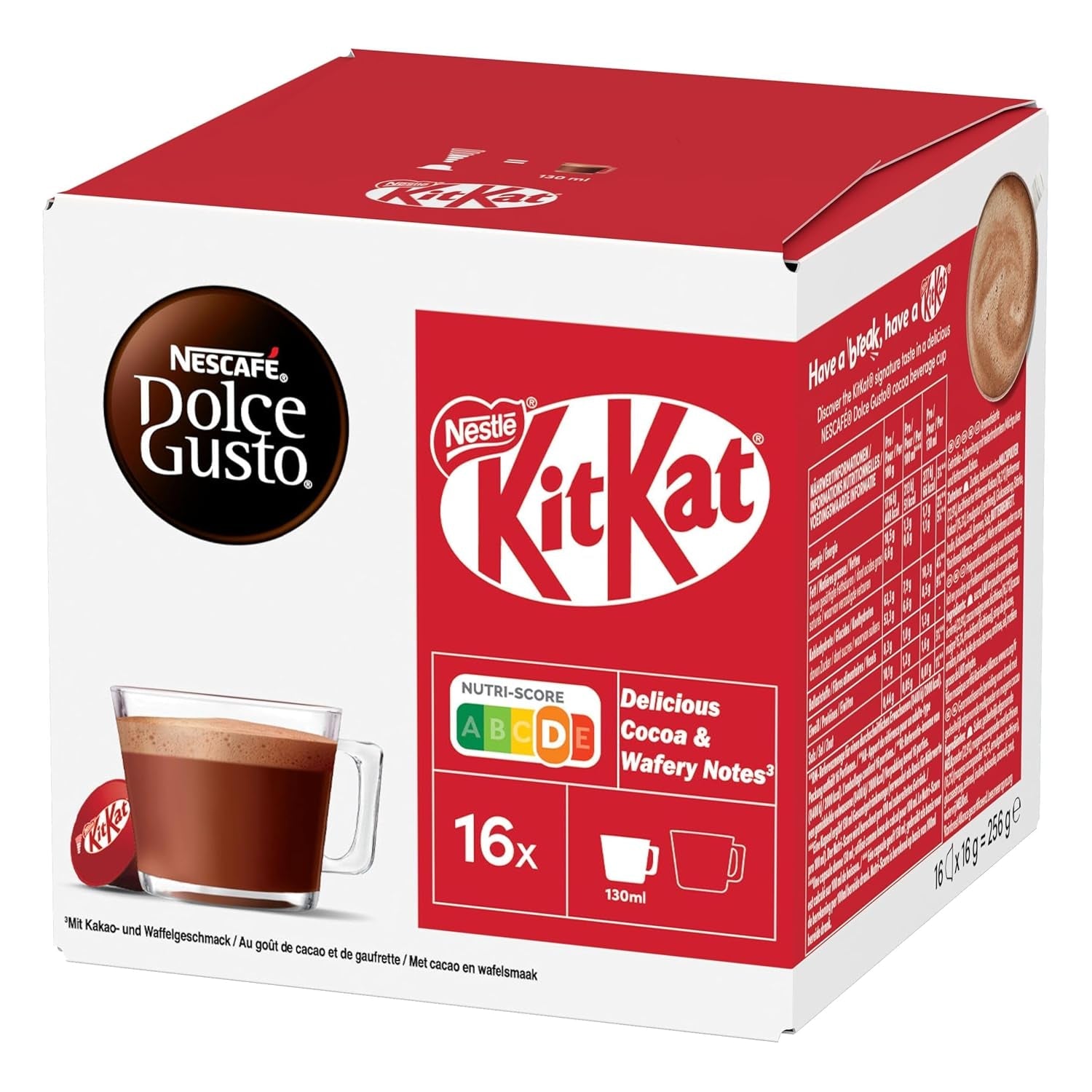NESCAFÉ DOLCE GUSTO Kitkat Kaffeekapseln 3er-pakket (3 x 16 Kapseln)