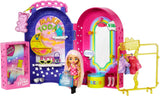 Barbie Extra Mini's, Extra Minipop en Boutique Speelset, Kledingkast met Kasten, Planken, Spiegels, 360 Platform, Extra Minipop met Roze Haaraccessoires, HHN15
