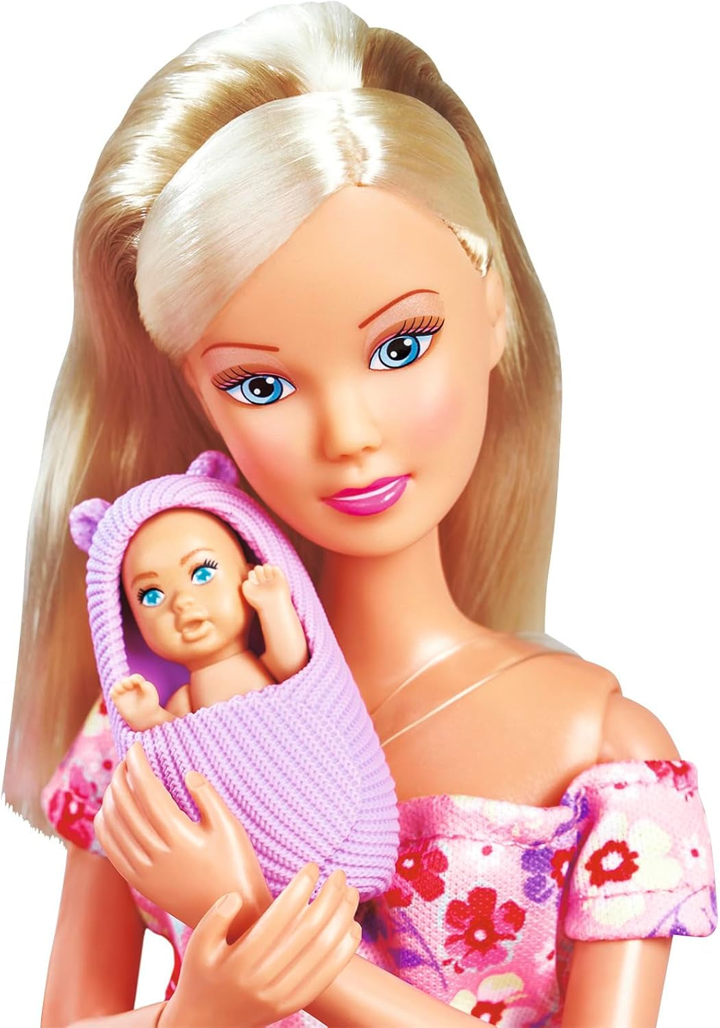 Simba 105733680 Steffi Love Doll Hello Baby (29 cm) - Zwangere pop met groeiende buik, babypop en accessoires - Speelgoed voor kinderen, meisjes en jongens vanaf 3 jaar