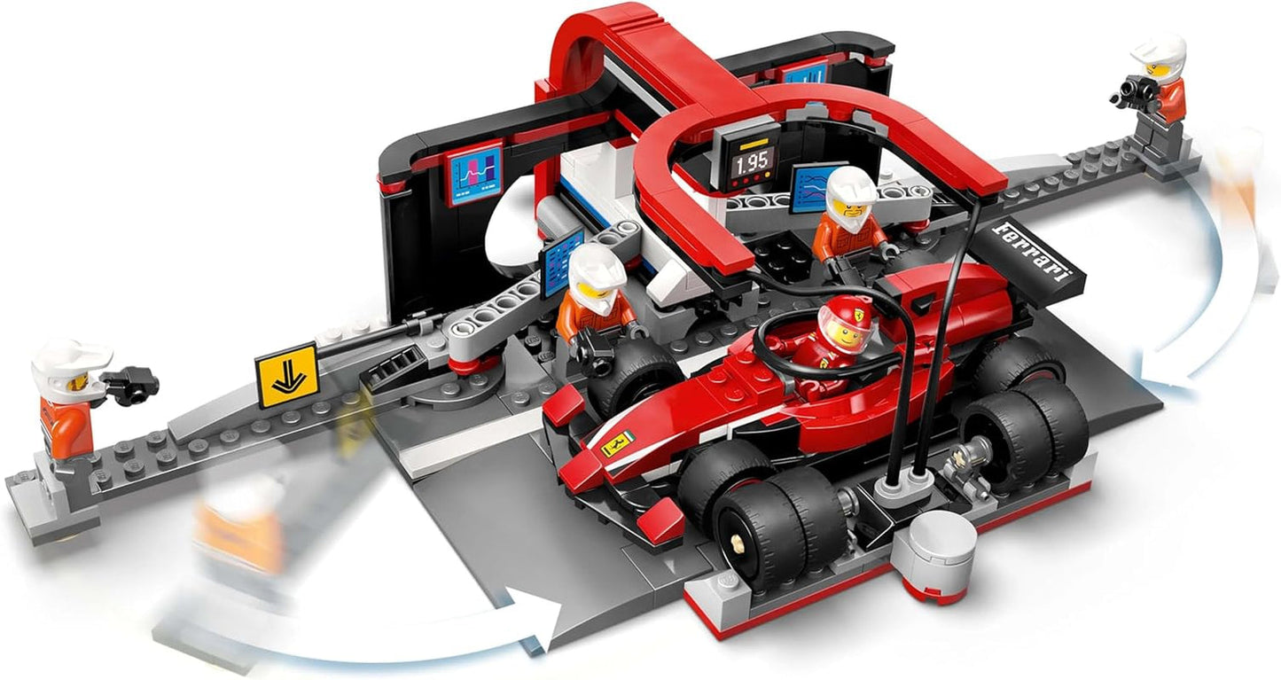 LEGO City F1 Pitstop met Team en Ferrari Speedster - Formule 1 Pitstopset met 1 coureur en 4 mechanische minifiguren - Raceautospeelgoed voor jongens en meisjes vanaf 6 jaar - 60443 Bouwsets Beuche in LEGO-Store