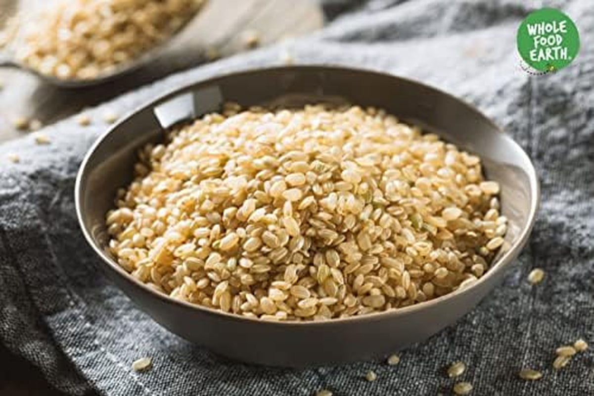 Wholefood Earth kortkorrelige bruine rijst - non-GMO - natuurlijk - vegan - zuivelvrij - geen toegevoegde suikers, 3 kg