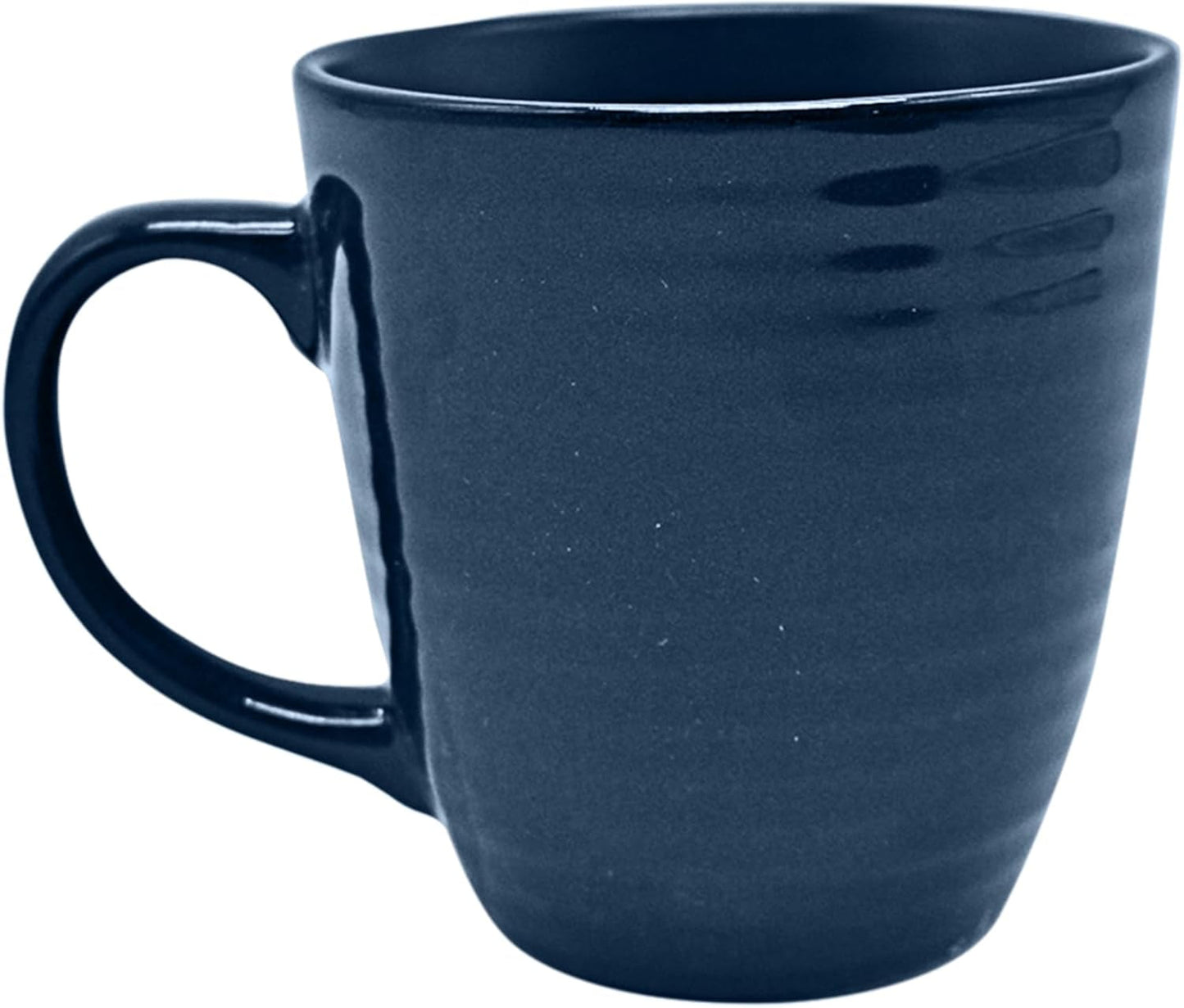 ECHTWERK "Alicia" 16-delige vintage combinatieserviesset modern design voor 4 personen Elegante donkerblauwe steengoedserviesset met 4 borden 4 zijborden 4 kommen 4 theekopjes
