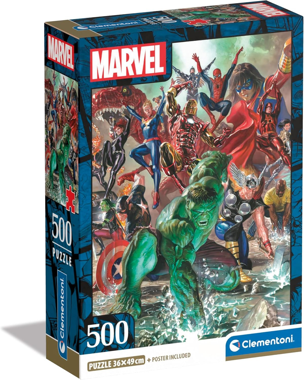 Clementoni Marvel puzzel 500 stukjes volwassenen - puzzel voor volwassenen in 49 x 36 cm - uitdagende puzzel voor volwassenen van Clementoni 35546 puzzel Naty Shop standaardtitel