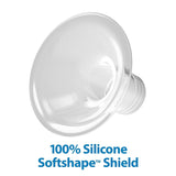 Handmatige borstkolf met 100% siliconen Softshape-bescherming (B, 25 mm flens) en antikrampjesopties + 150 ml fles met brede mond en speen niveau 1 met langzame doorstroming Accessoires Voeding en borstvoeding Bebe Naty Shop