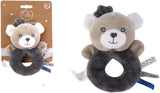 - Knuffel met rammelaar - Beer - 012290 - Grijs - Fleece - Geboorte - Knuffel - Baby - Rustgevend - Zacht - Wasbaar - 13 cm x 10 cm - Vanaf 0 maanden Baby Toys Naty Shop Standaard titel