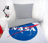 NASA beddengoedset, katoen/versterkt, grijs/wit Beddengoed - kinderen Naty Shop