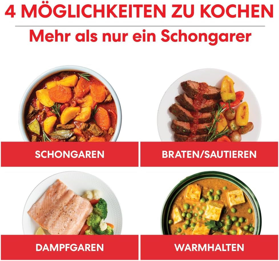 Instant Pot Superior Slowcooker, 7,1L Multicooker, 4 kookfuncties, 800W Slowcooker Naty Shop