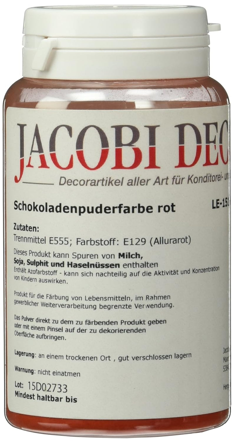 Cake Company Vetoplosbaar poeder Rode kleurstof (1 x 25 g) | Ideaal voor het kleuren van voedsel. Metallic effect