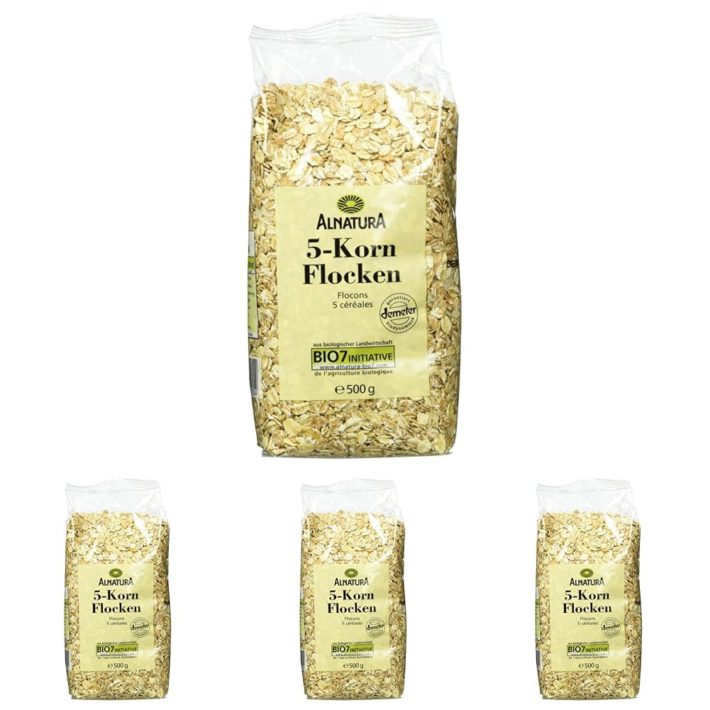 Biologische vlokken van 5 granen, 500 g