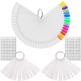 150 Stück Nail Art Tips Ring Stick, transparant Farbe Karte Platten Nagelleck Display Ring Sticks, Nagel Salon Übungen Display Nail Tips