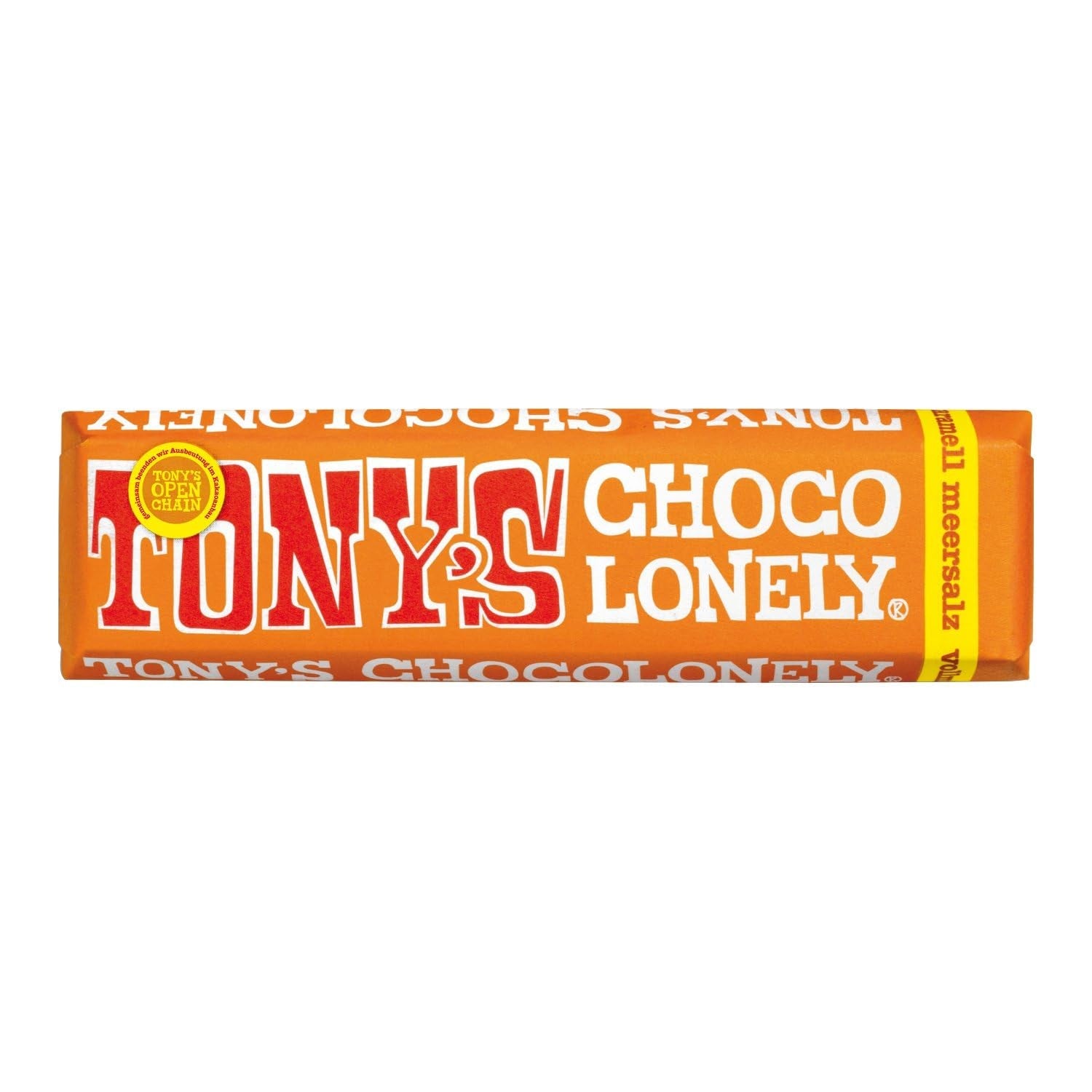 Tony's Chocolonely, melkchocolade met karamel en zeezout 47g