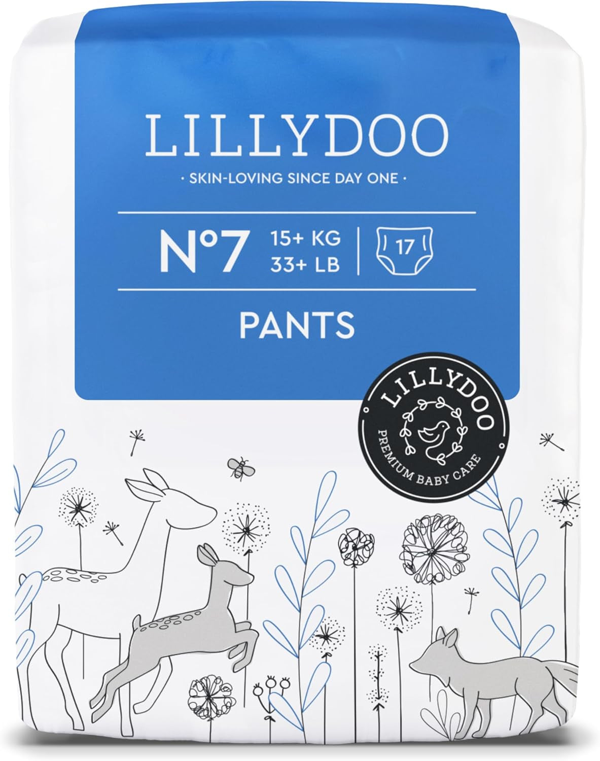 LILLYDOO Huidvriendelijke broek maat 5 (12-17 kg) Maanddoos (105 stuks)