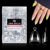 Ballerina Gel Nagel Tips 216 stks 12 Maten Zachte Gel Nagel Tips Volledige Dekking Nagelverlenging Set Semi Matte DIY Thuis Kunst