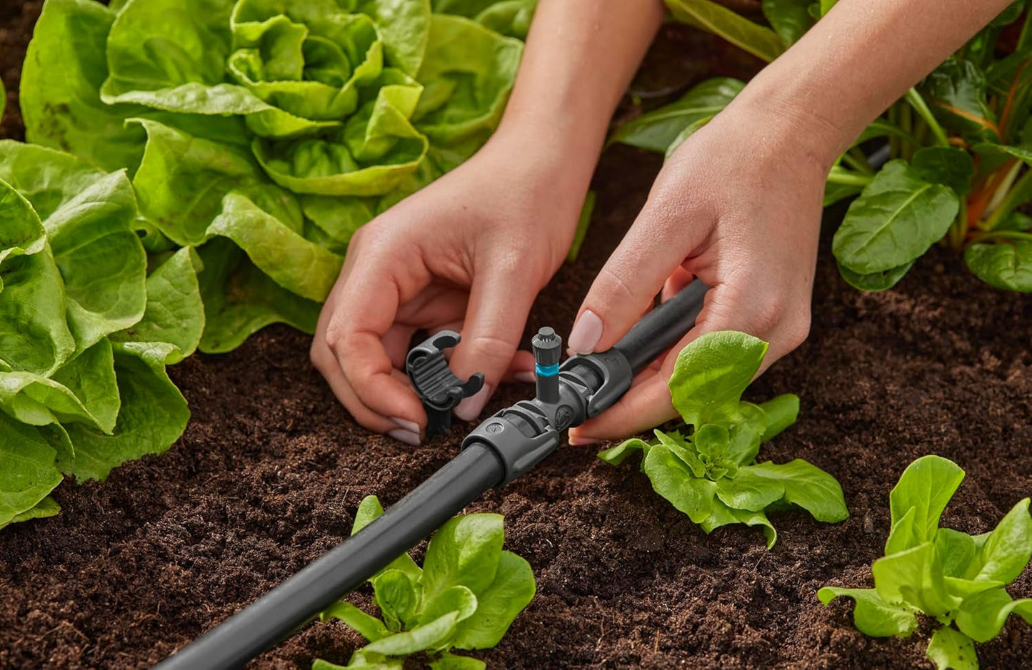 Gardena Micro-Drip-System T-stuk voor sproeikoppen: verbinding tussen 13 mm buizen en een sproeikop, automatische plantenbewatering, snelle en eenvoudige aansluittechniek, herbruikbaar (13206-20)