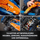 Lego Technic McLaren Formule 1 racewagen - F1-model voor volwassenen met V6-motor en stuurinrichting - Cadeau voor motorsportfans en verzamelaars - 42141 Bouwsets Besuche den LEGO-Store